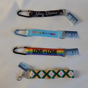 New Set of 4 Lanyard Keychains